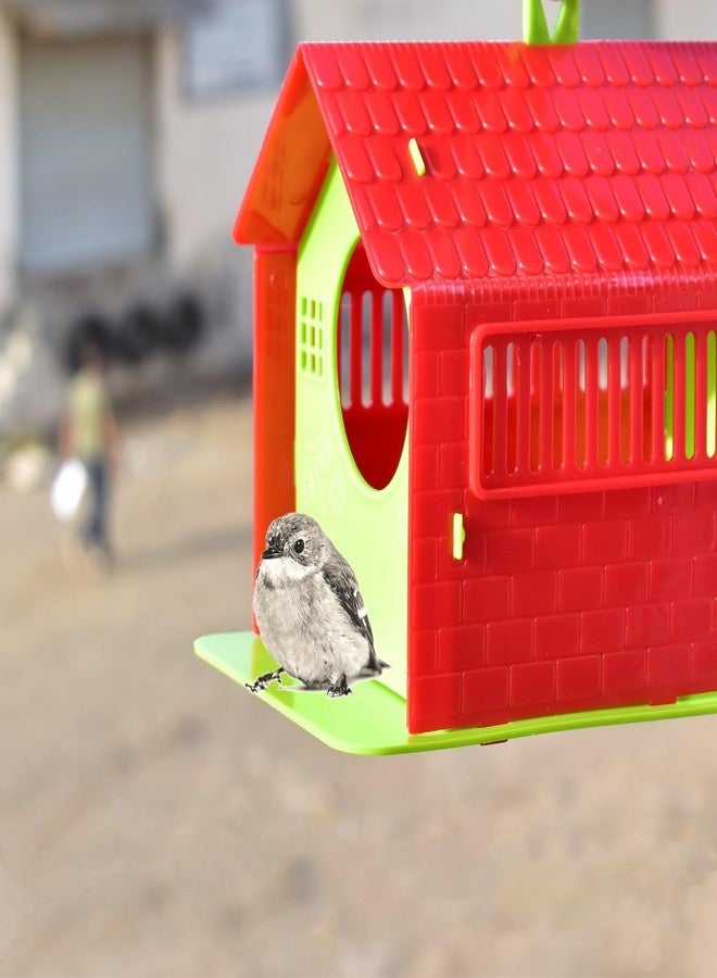 Oblivion Bird House - Multicolor Small Wooden Sheets Hanging Bird Nest for Sparrow and Budgies Bird Nest House for Terrace, Garden, Balcony, Window, Grill and Backyard (Pack of 2) - Image 2